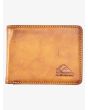 Cartera de cuero sintético con doble hoja Quiksilver Slim Rays marrón para hombre