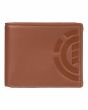 Cartera de cuero sintético con triple hoja Element Daily Wallet Marrón para hombre