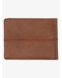 Cartera de cuero sintético con triple hoja Quiksilver Stitchy Marrón Chocolate para hombre posterior