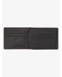 Cartera de cuero sintético con triple hoja Quiksilver Stitchy Marrón Chocolate para hombre ranuras tarjetas