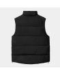 Chaleco acolchado e impermeable Carhartt WIP Springfield Vest Negro con logo gris para hombre posterior