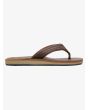 Sandalias de cuero sintético Quiksilver Carver Nubuck marrones para hombre derecha