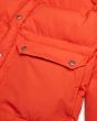Cazadora acolchada con capucha Deus Ex Machina Summit Roja para hombre bolsillo