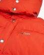Cazadora acolchada con capucha Deus Ex Machina Summit Roja para hombre logo