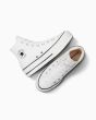 Zapatillas Converse con plataforma Chuck Taylor All Star Lift High Top color blanco y negro para mujer superior