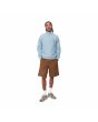 Hombre con sudadera de media cremallera American Script Sweat Azul Escarcha ajuste holgado