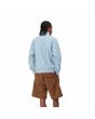 Hombre con sudadera de media cremallera American Script Sweat Azul Escarcha posterior