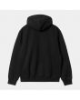 Sudadera con capucha Carhartt WIP Hooded Carhartt Sweat negra con logo blanco para hombre posterior