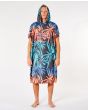 Hombre con poncho de surf Rip Curl Mix Up Print multicolor con estampado tropical capucha
