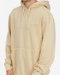 Hombre con sudadera de capucha Billabong Wave Washed amarilla bordado