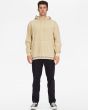 Hombre con sudadera de capucha Billabong Wave Washed amarilla frontal