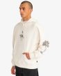 Hombre con sudadera de capucha RVCA Tiger Style Blanca izquierda