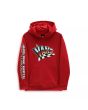 Sudadera con capucha Vans Hole Shot Kids Roja para niños de 8 a 14 años