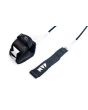 Invento para tablas de surf Jam Traction Comfortlight Step Up Plus Leash 7" en color negro y blanco lateral