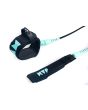 Invento para tablas de Surf Jam Traction Comfortlight Shredder Leash 6" en color negro y turquesa lateral 