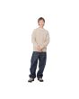 Hombre con suéter de lana Carhartt WIP Anglistic Sweater Speckled Moonbeam Blanco ajuste regular