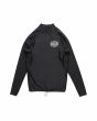 Camiseta técnica de surf Deus Baylands Chest Rash Vest UPF 50 Negra para hombre