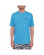 Hombre con Camiseta de protección solar Volcom Stone Stamp UV 50+ Azul frontal