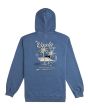 Sudadera con capucha y cremallera Lou Vissla Lounge Zip Hoodie Fleece Dark Denim para hombre posterior