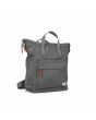 Mochila Mediana Vegana Roka Bantry B Sustainable Nylon Gris Grafito lateral