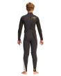 Niño con traje de neopreno con cremallera en la espalda Billabong Absolute 4/3mm negro posterior