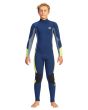 Niño con traje de neopreno con cremallera en la espalda Billabong Absolute 4/3mm azul marino