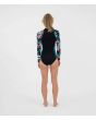 Neopreno Hurley Advantage Plus 2mm Springsuit negro floral para mujer posterior modelo