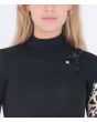 Mujer con traje de surf con cremallera en el pecho Hurley Advantage Plus 4/3mm negro y amarillo Chest Zip 