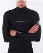 Hombre con traje de neopreno con cremalllera en el pecho Rip Curl Dawn Patrol 5/3mm Steamer negro pecho