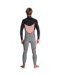 Traje de surf con cremallera en el pecho Rip Curl Dawn Patrol 5/3 negro para hombre interior espalda