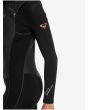 Mujer con traje de Surf con cremallera en el pecho y capucha Neopreno Roxy Performance 5/4/3 negro manga