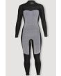 Traje de surf de neopreno Sisstrevolution Seven Seas Youth 4/3mm con cremallera en el pecho para chica en color negro interior frontal 