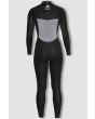 Traje de surf de neopreno Sisstrevolution Seven Seas Youth 4/3mm con cremallera en el pecho para chica en color negro interior posterior