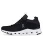 Zapatillas On Running Cloudnova Color Negro Phantom y Blanco para mujer izquierda
