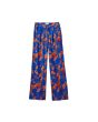Pantalón ancho de corte relajado Brixton Mercado Linen Terracota para mujer