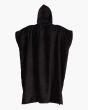 Toalla cambiadora con capucha Billabong Mens Hooded Towel negra para hombre posterior estirado