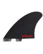 Quillas para tablas de surf FCS II JS Modern Keel Performance Glass Retail Fins blanco y negro back