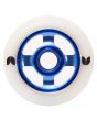 Rueda para patinete Blazer Pro Stormer 4 Spoke Aluminium blanca y azul 100mm 88a frontal
