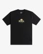 Camiseta orgánica de manga corta RVCA Type Set Negra para hombre
