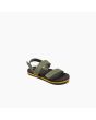 Sandalias Reef Little Ahi Convertible verdes y marrones para niño frontal