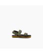 Sandalias Reef Little Ahi Convertible verdes y marrones para niño  lateral