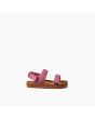 Sandalias Reef Little Ahi Convertible Fuchsia Coral rosas para niña lateral