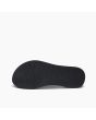 Sandalias ecológicas Reef Spring Woven Pebble negras para mujer suela