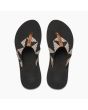 Sandalias ecológicas Reef Spring Woven Pebble negras para mujer superior