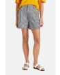Mujer con Pantalón corto de cintura alta Brixton Victory Trouser Short negro a cuadros blancos