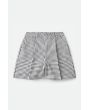 Pantalón corto de cintura alta Brixton Victory Trouser Short negro a cuadros blancos para mujer