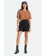 Mujer con Pantalón corto de cintura alta Brixton Victory Trouser Short negro frontal