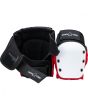 Rodilleras de protección para skate infantiles Pro-Tec Pads Street Gear Junior 3 Pack Open rojas, blancas y negras posterior
