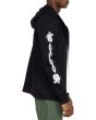 Hombre con sudadera de capucha y cremallera RVCA Benjamin Jeanjean Chains negra lateral