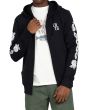 Hombre con sudadera de capucha y cremallera RVCA Benjamin Jeanjean Chains negra